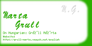 marta grull business card